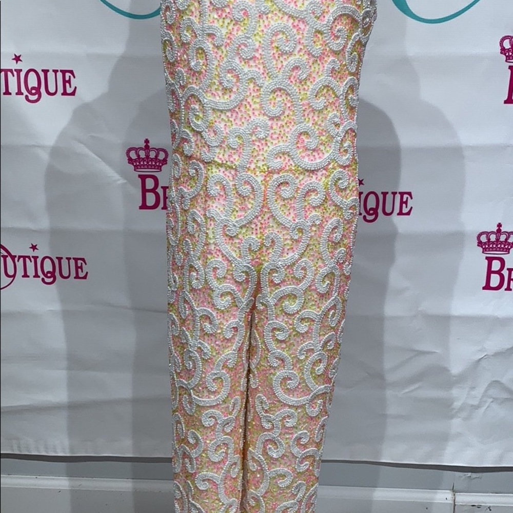 Ashley Lauren beaded jumpsuit